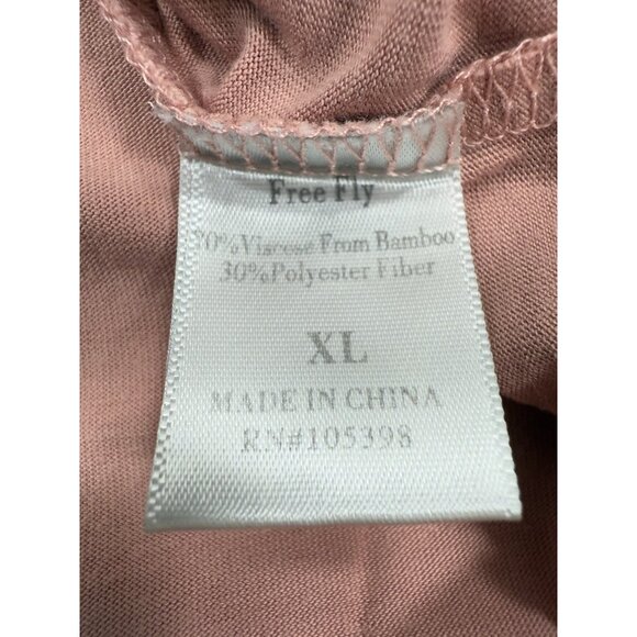 Free Fly Mens Lightweight Bamboo Hoodie Sz XL Pink Stretch Pullover Thumb Holes - Picture 7 of 10